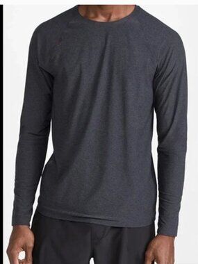 Rhone Reign Mens Size L  Gray Long Sleeve Soft Sweat-Wicking Top